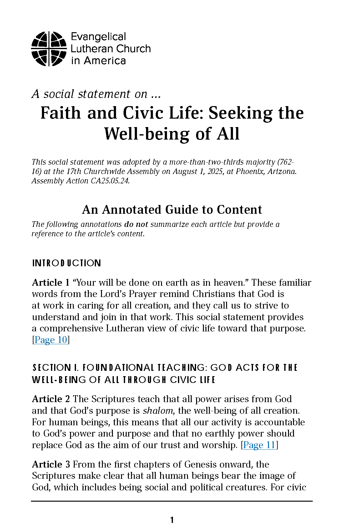 Faith and Civic Life 